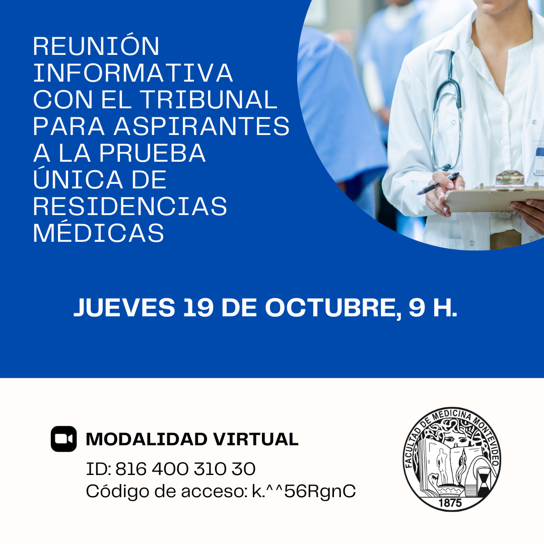 Reunión informativa con el tribunal para aspirantes a la prueba única de residencias médicas.
