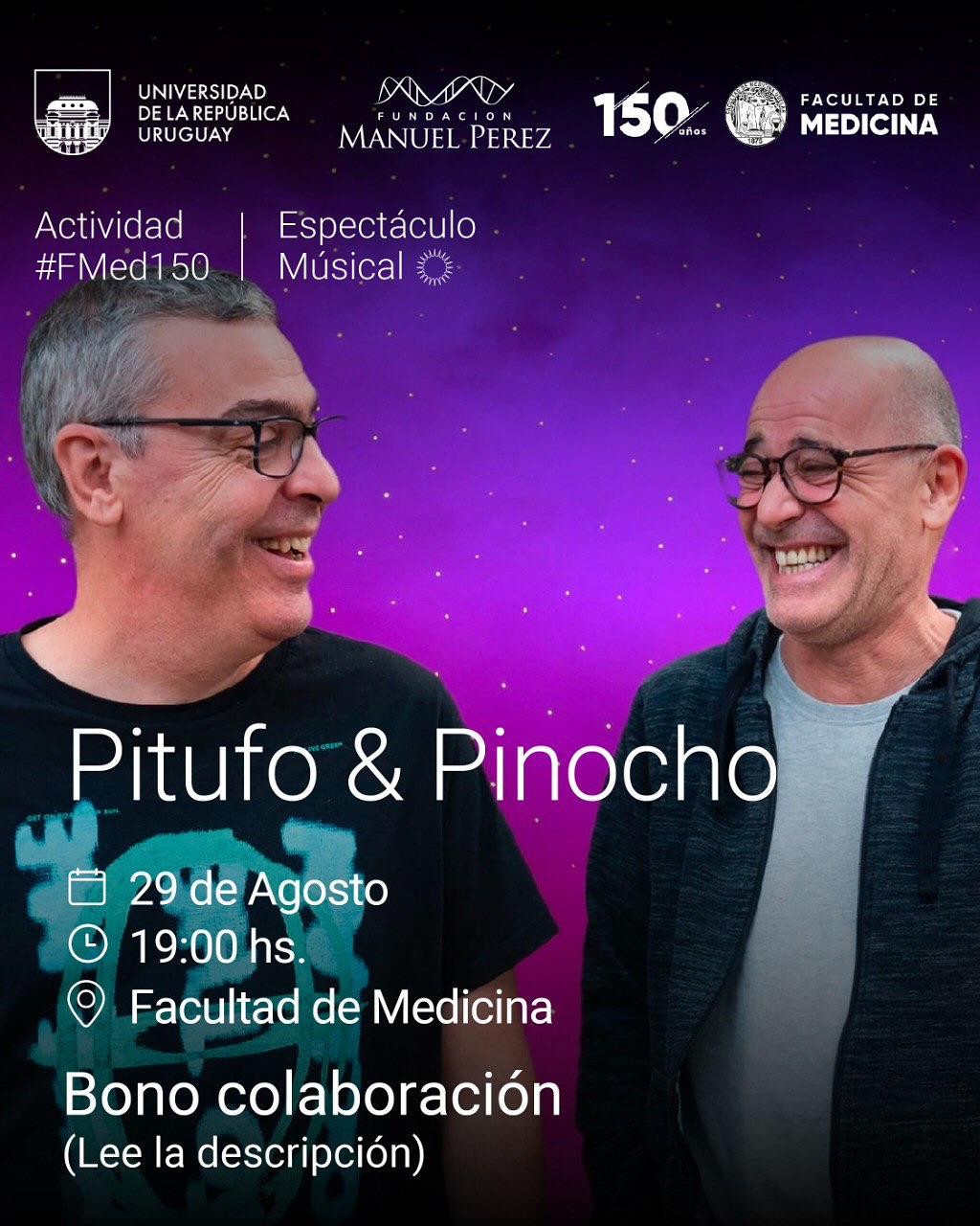 Pinocho & Pitufo en un show íntimo en Facultad de Medicina