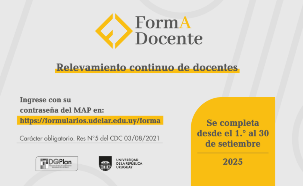 Relevamiento continuo de docentes FormA - Docente