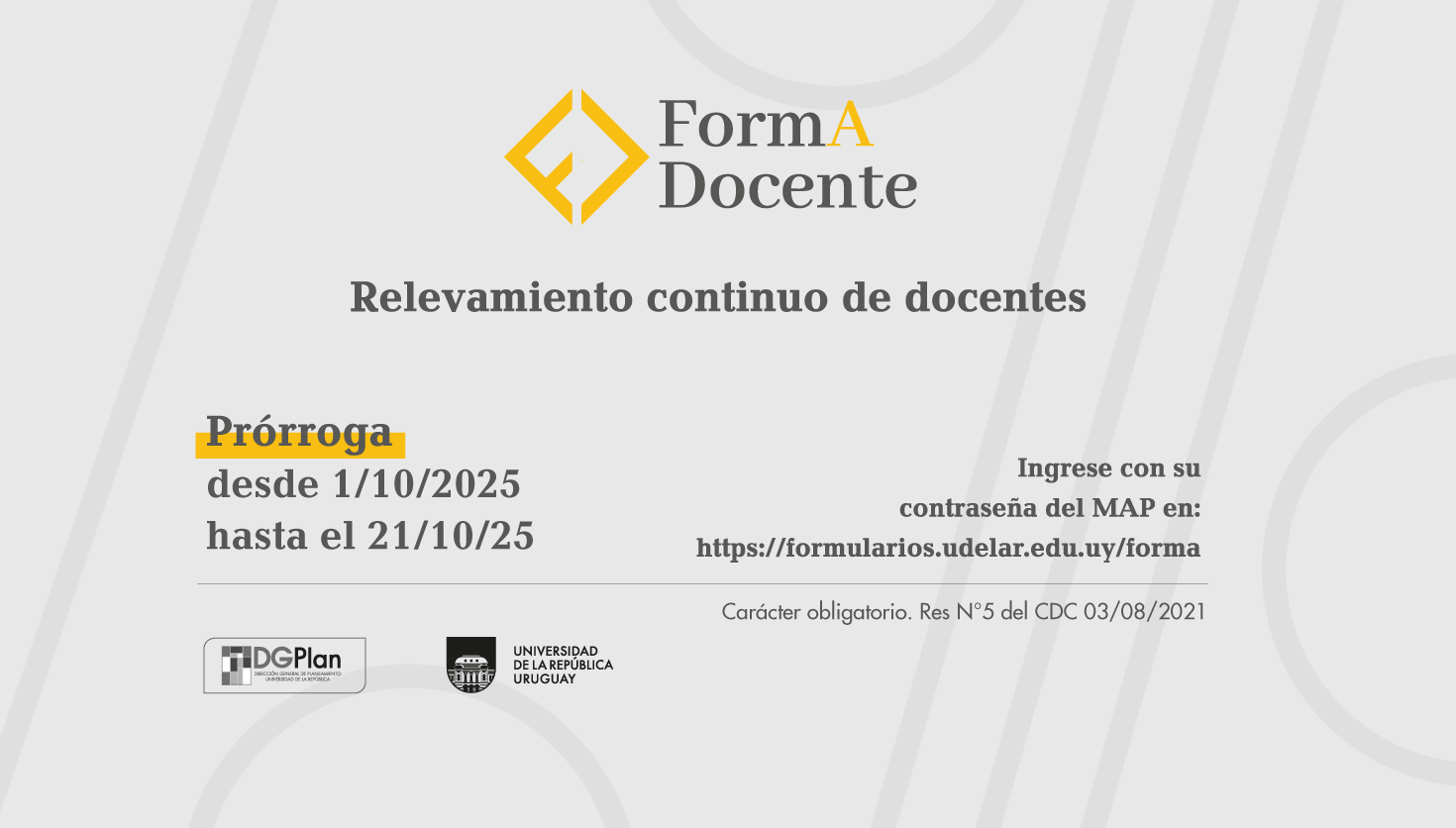 Se extiendió el plazo para completar el FormA-Docente