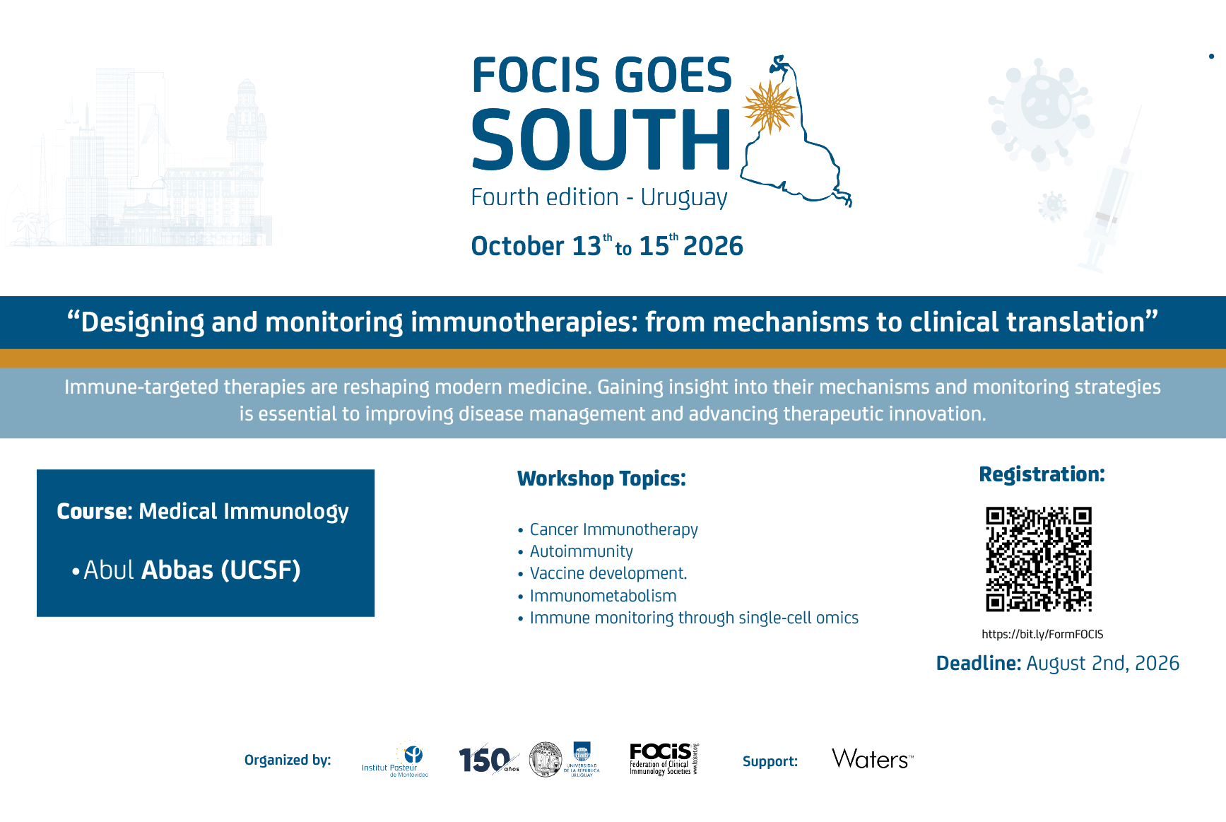 FOCIS Goes South 2026 se realizará en Uruguay del 13 al 15 de octubre