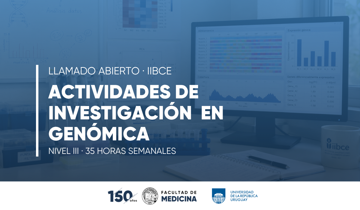 Llamado para actividades de investigación en Genómica en el IIBCE